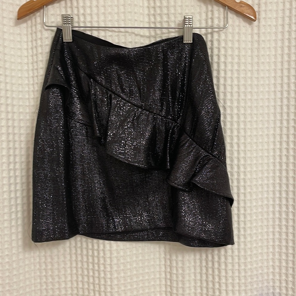 ZARA TRF collection back metallic skirt XS